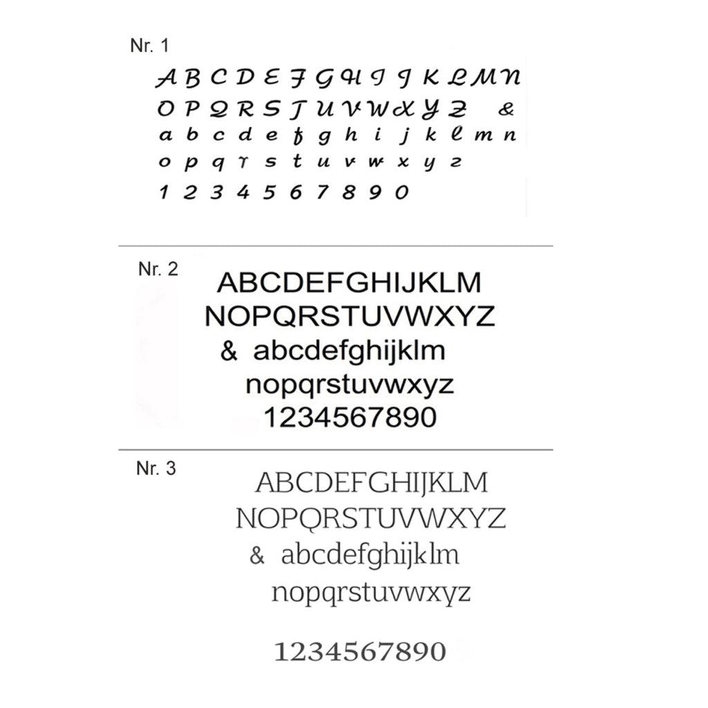 drei Schriftarten - Beispiele
