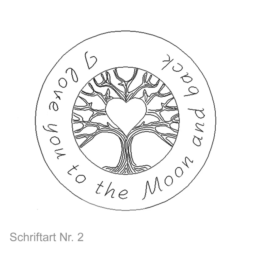 Lebensbaum Kette mit Kindernamen Gravur - 925 Silber - Familienkette - Latigga