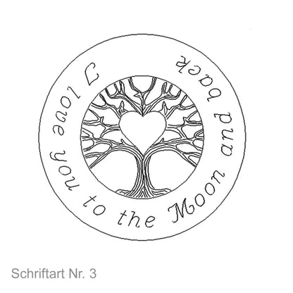 Lebensbaum Kette mit Kindernamen Gravur - 925 Silber - Familienkette - Latigga