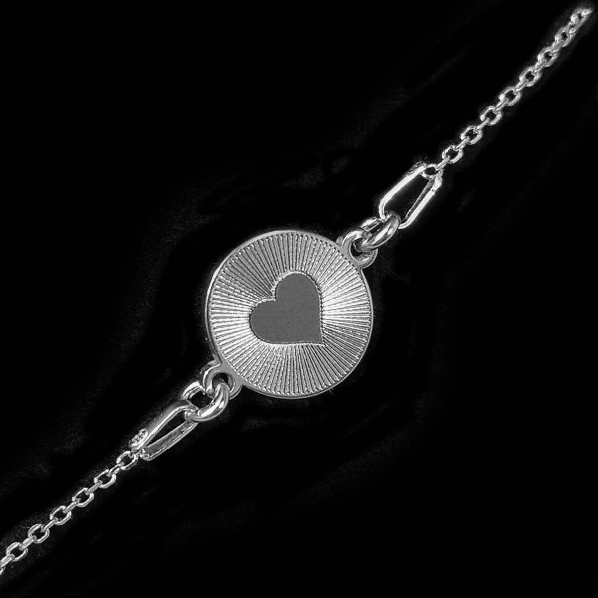 Elegantes Herzarmband aus 925 Silber
