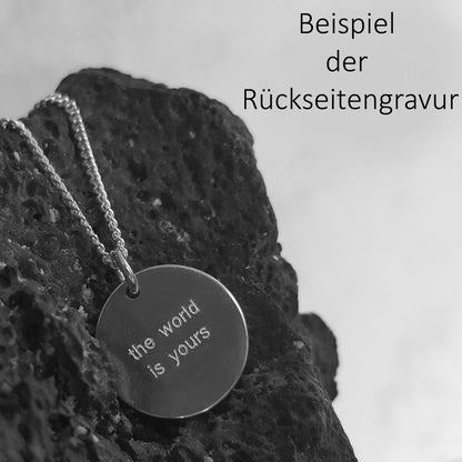 Beispiel der Gravur auf der Rückseite