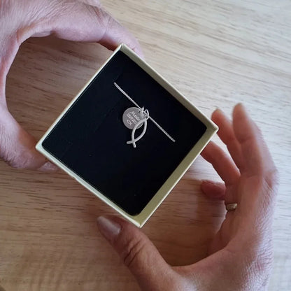 Christenfisch Kette aus Silber in einer Geschenkbox