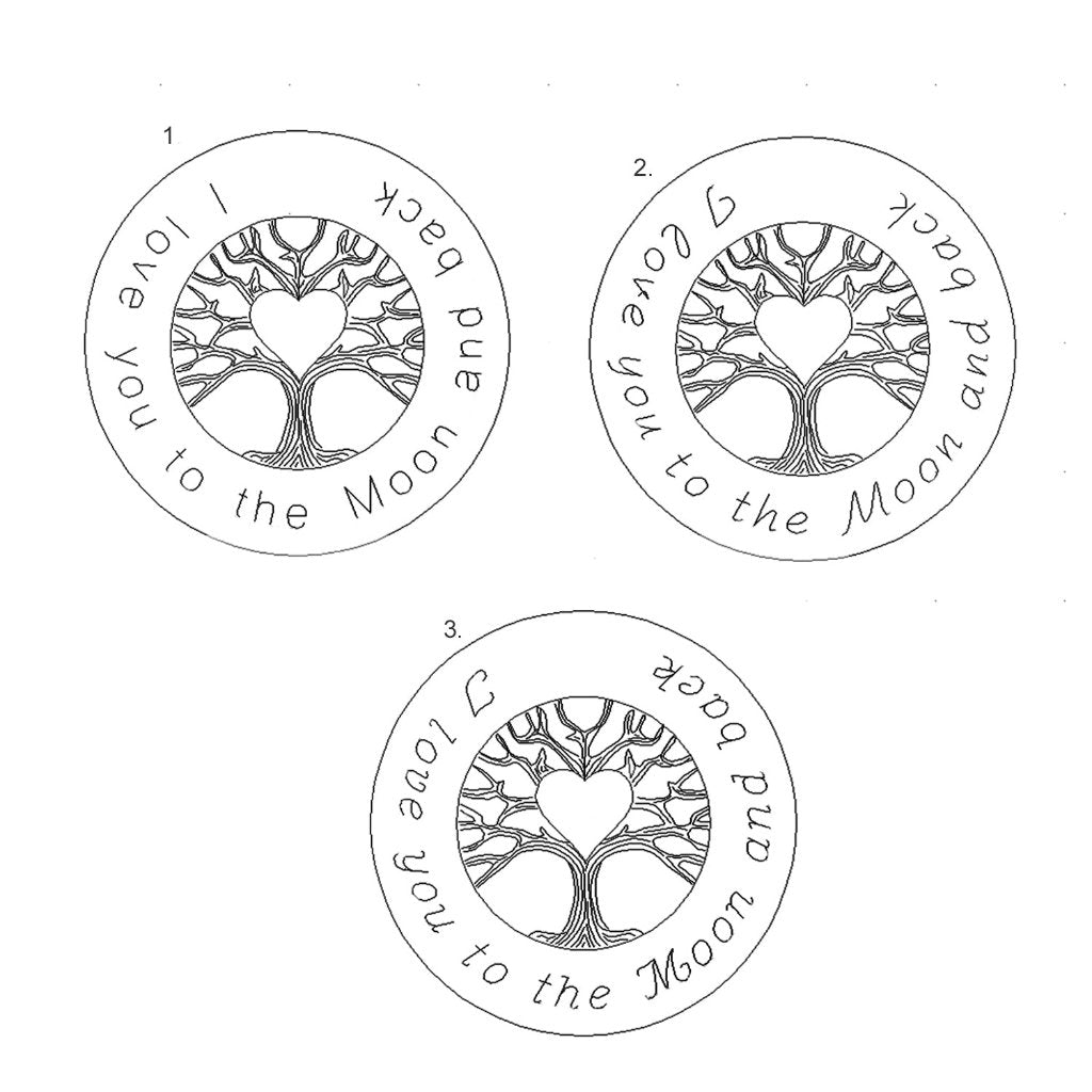 Gravur- Beispiele unterschiedliche Schriftarten