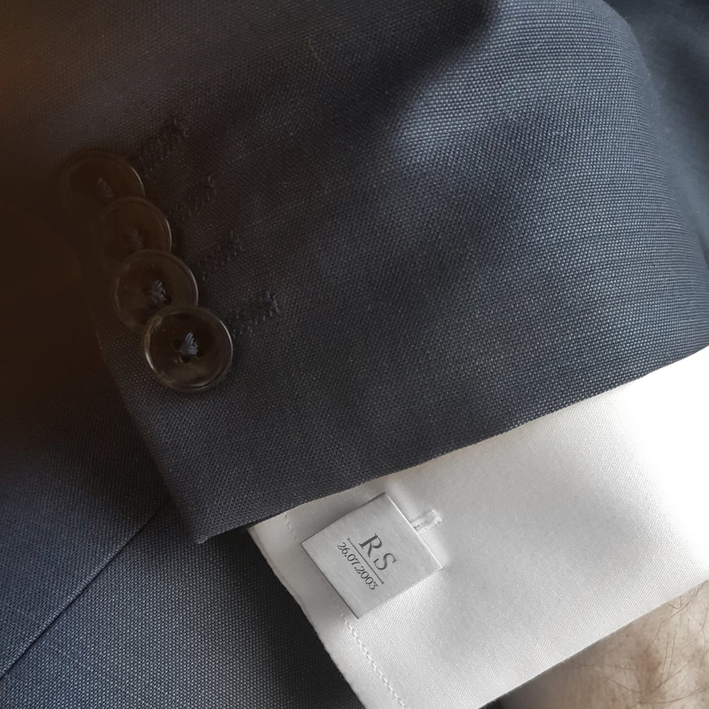 Gravierte Manschettenknöpfe - quadratisch - Edelstahl –  Geschenkidee Hochzeit & Jubiläum