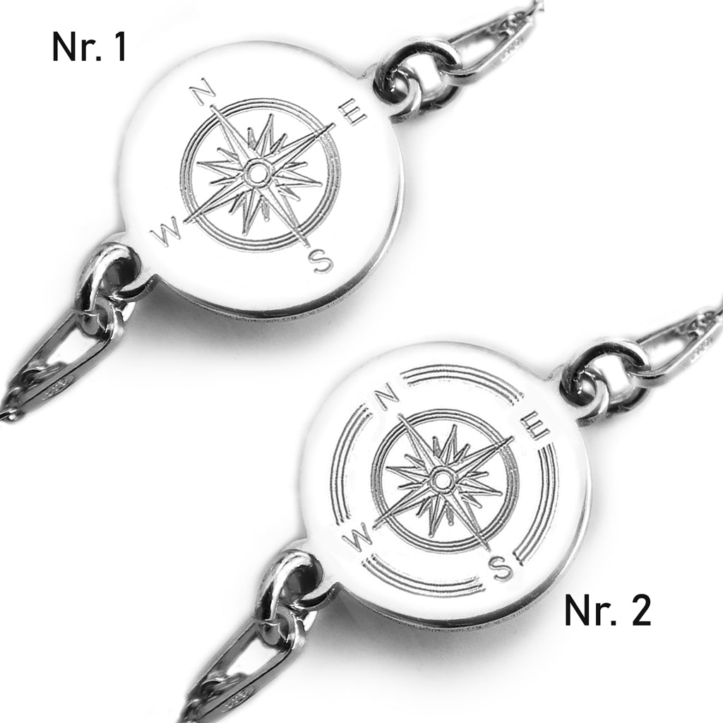 Kompass Armband: zwei Designs