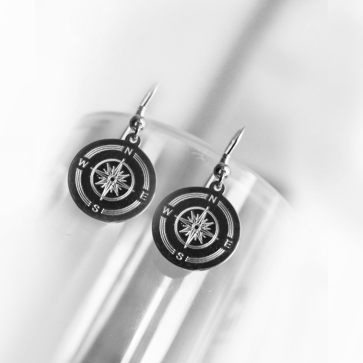 Kompass Ohrringe aus 925 Silber: design-2