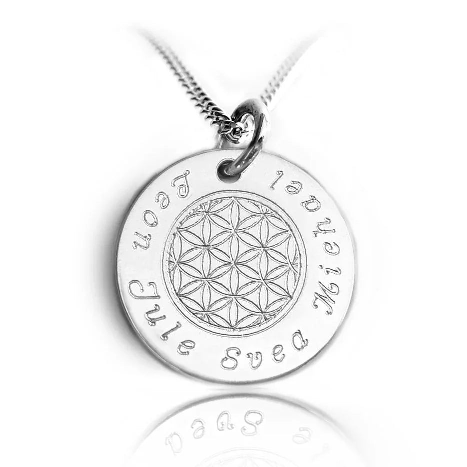 Lebensbaum Kette aus Silber mit vier Namen