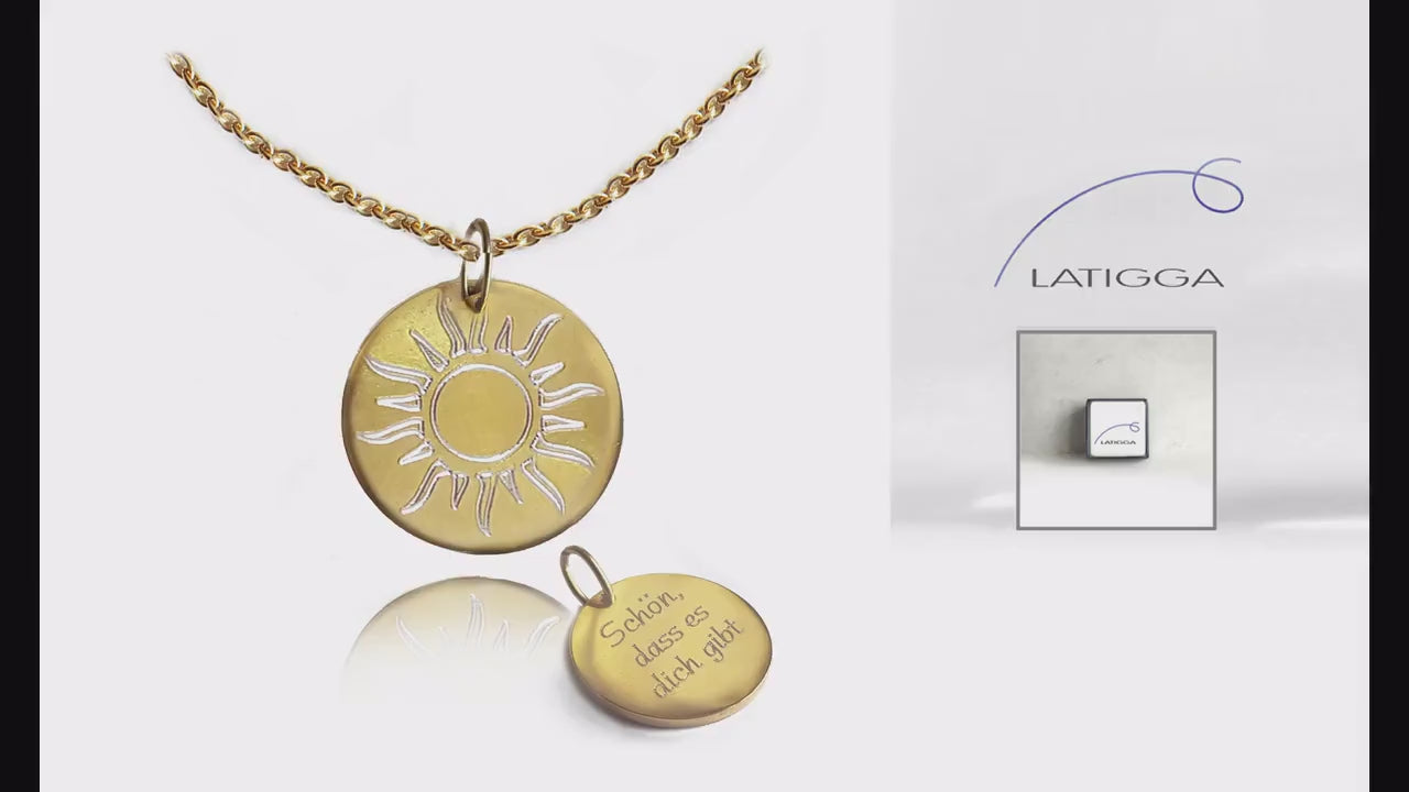 Personalisierte Sonnenkette mit Gravur