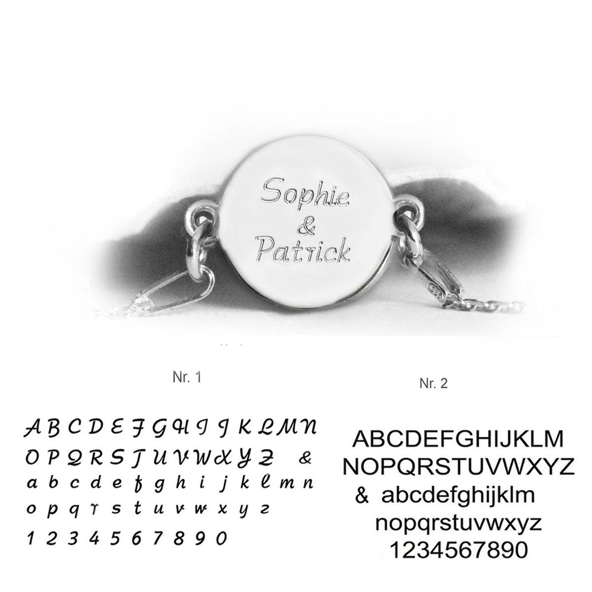 zwei Schriftarten- Beispiele