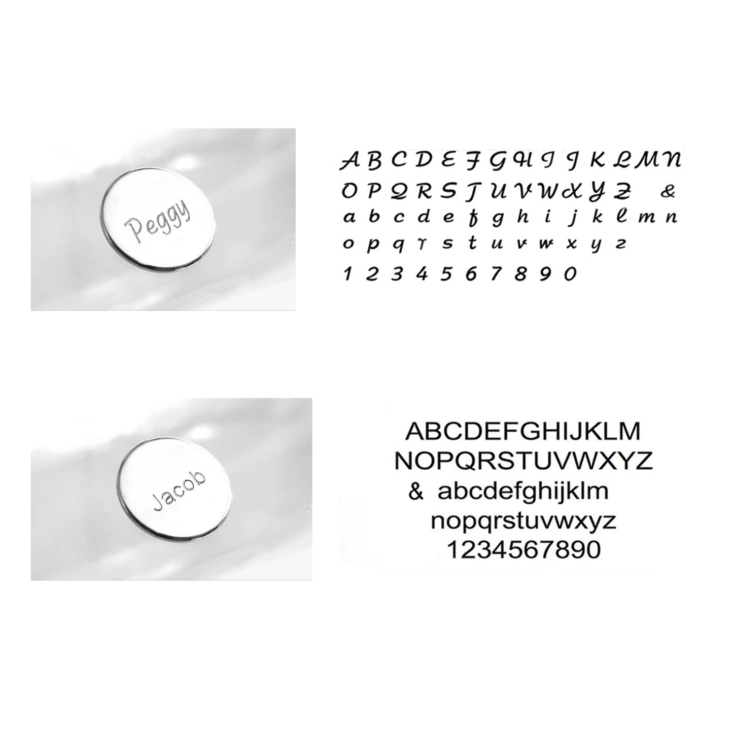 2 Schriftarten - Gravur Beispiele