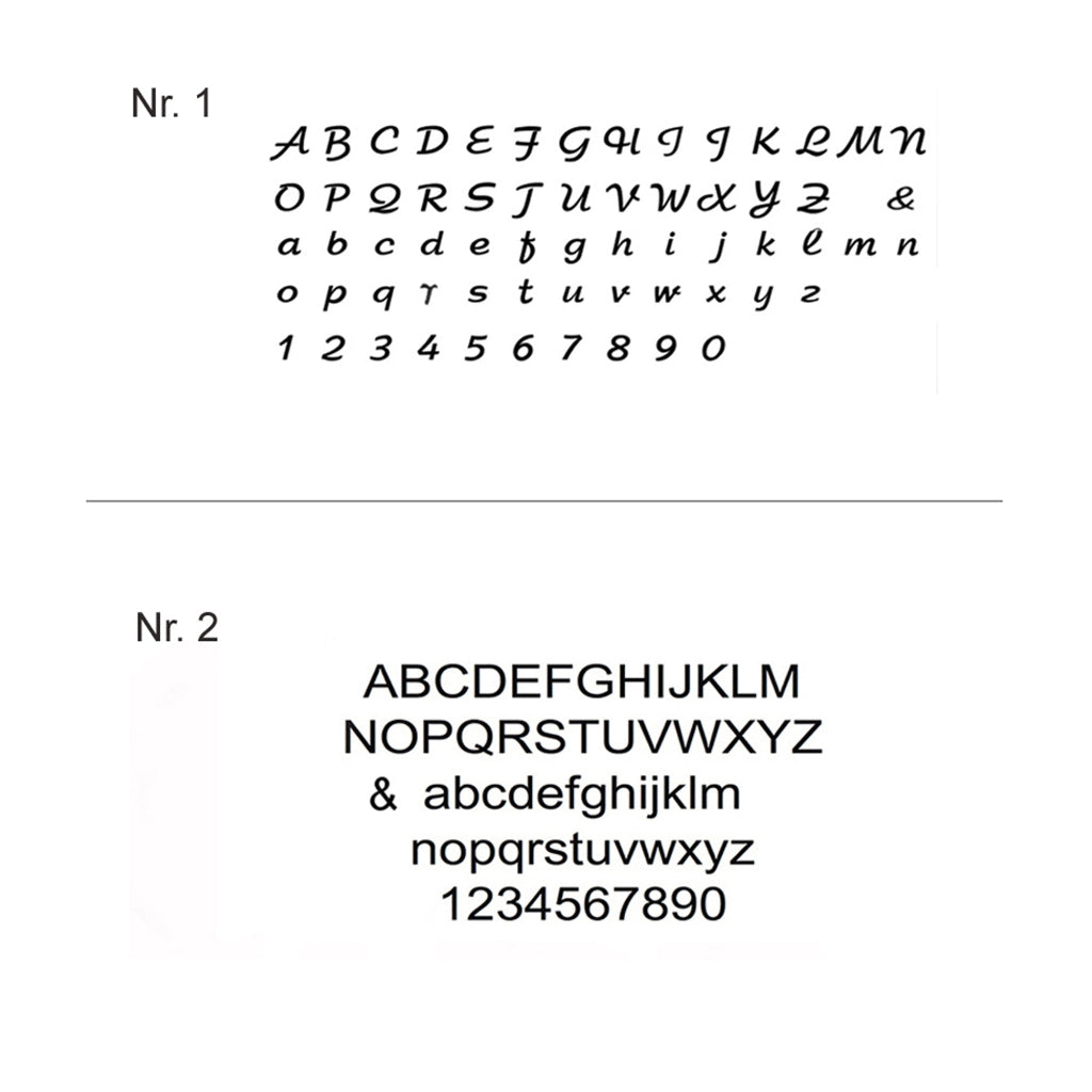 Zwei Schriftarten: Schreibschrift und Druckschrift