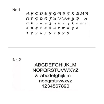 Zwei Schriftarten: Schreibschrift und Druckschrift