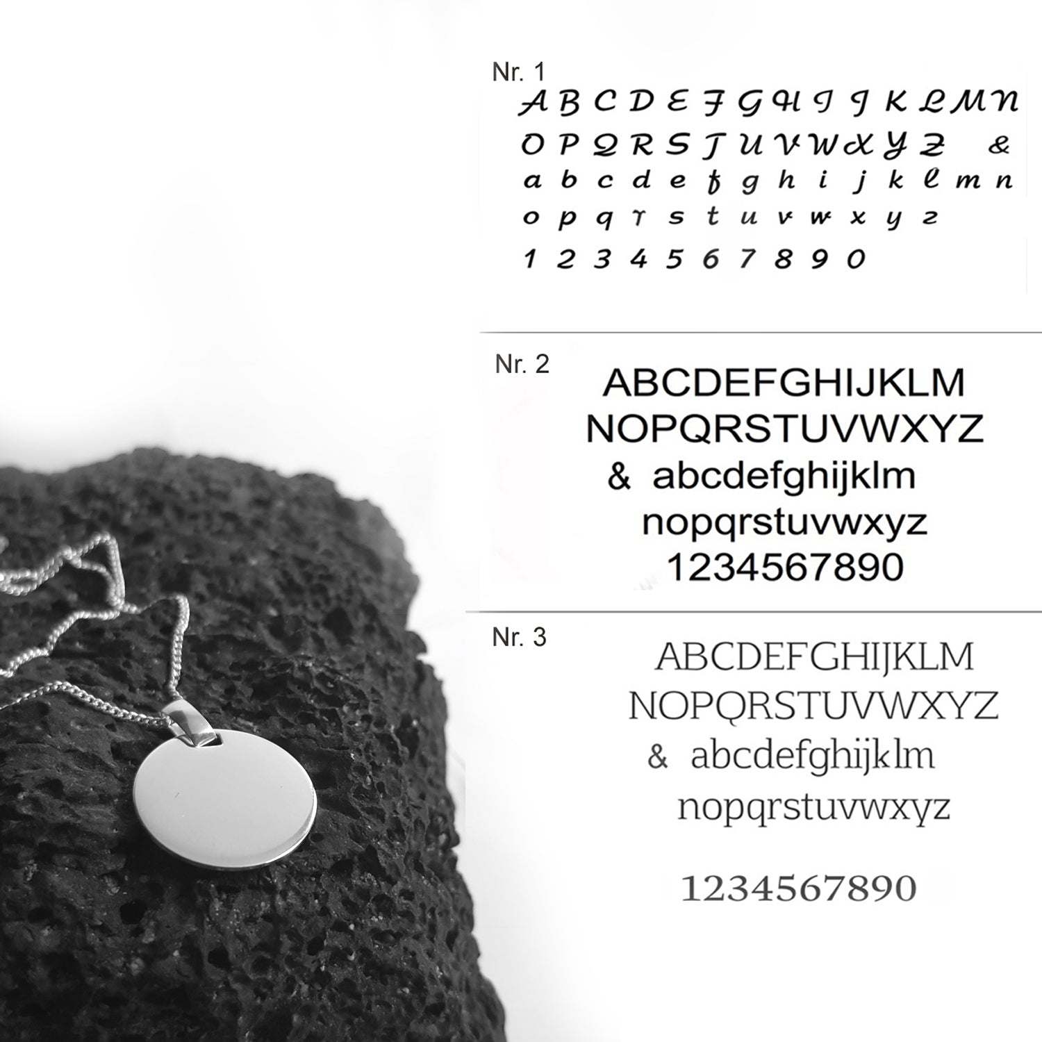 Drei Schrifarten - Beispiele