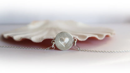 Handgefertigtes 925 Silberarmband mit Herzsymbol