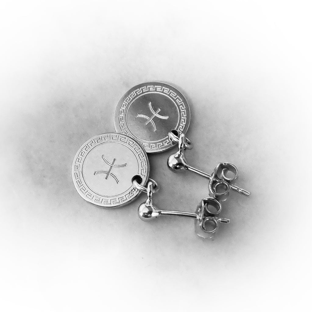 Sternzeichen Ohrringe aus  Silber – Ansicht von oben