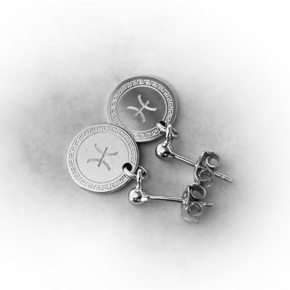 Sternzeichen Ohrringe aus  Silber – Ansicht von oben