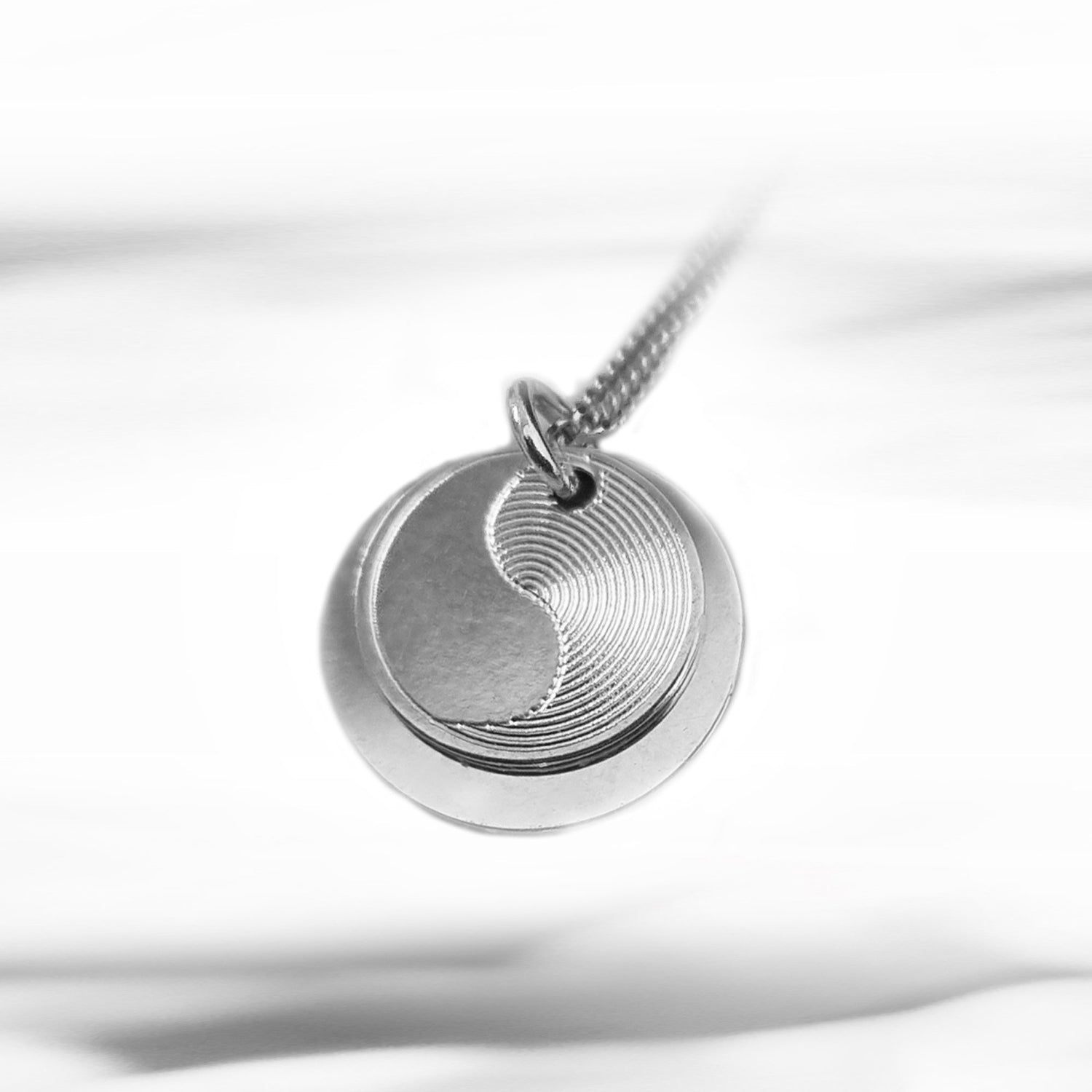 Yin-Yang-Duo-Anhänger aus 925er Silber inklusive Kette