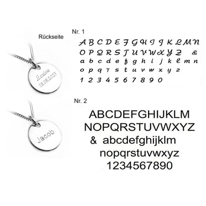 Beispiel Schriftarten für Sternzeichen Gravur